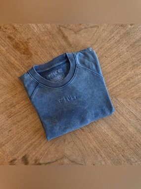 P’tula Blue Perfectly Imperfect Crew Sweatshirt